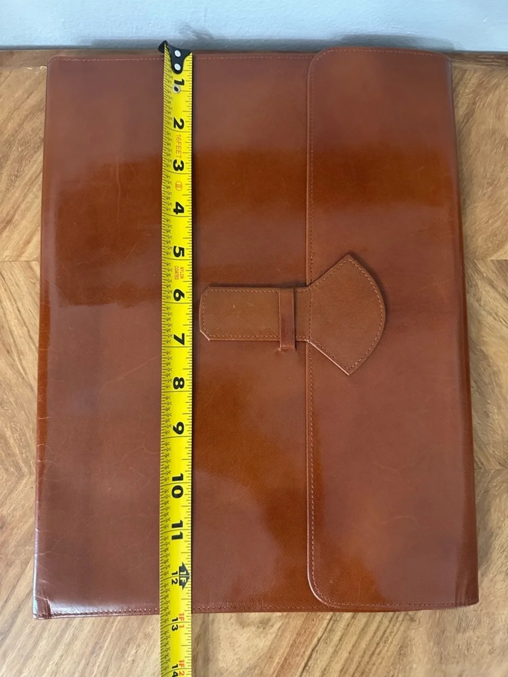Vtg Bottega Veneta Classic Cognac Leather Document Portfolio 12.75” x 9.25” READ